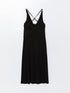 LC Waikiki V Neck Lace Detailed Strappy Women's Fantasy Nightgown